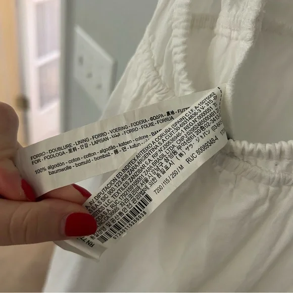 Zara White Crocheted Open Back Maxi Dress - Picture 6 of 8